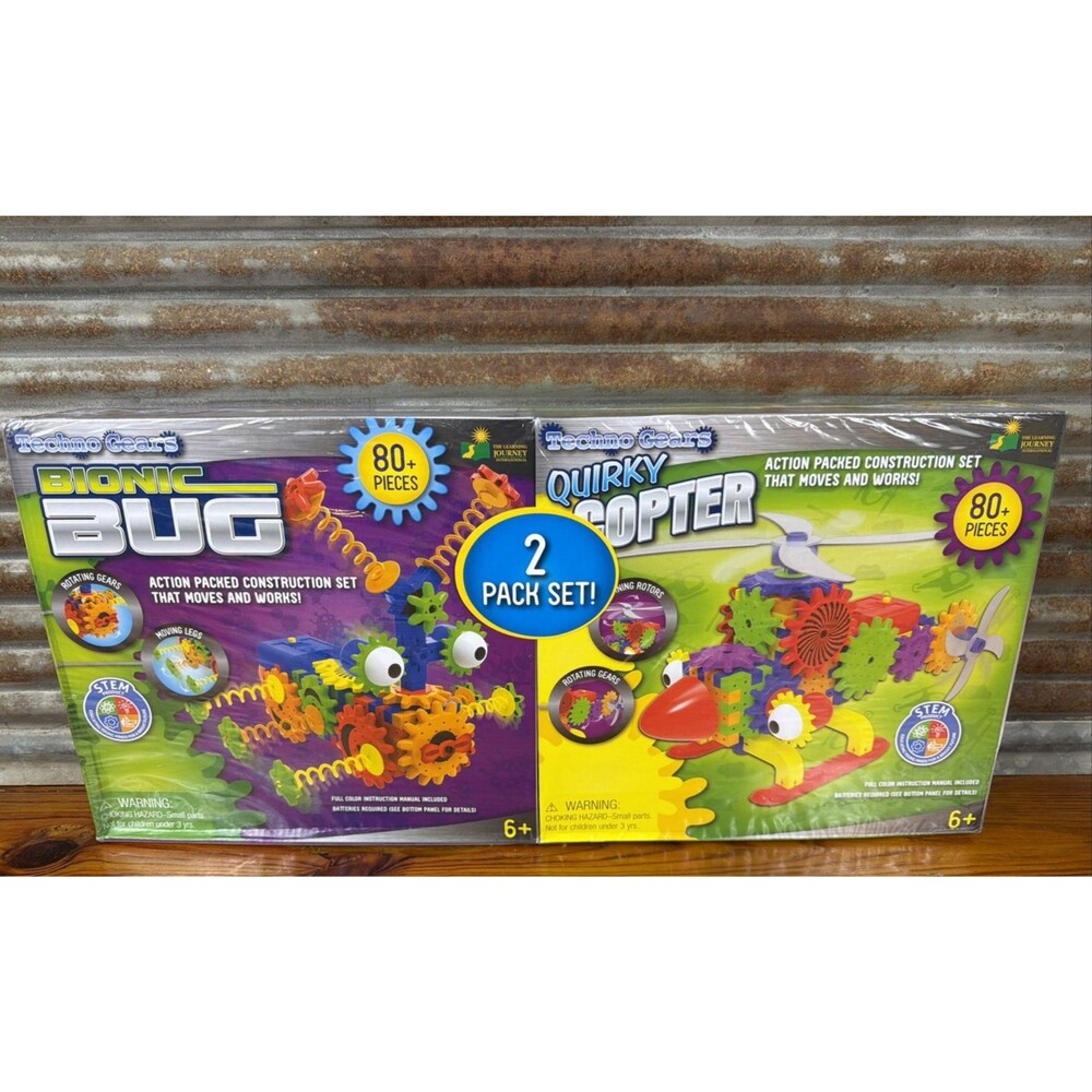2-pack Techno Gears Bionic Bug & Quirky Copter Action Building Set New Sealed